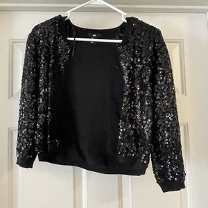 H&M Black Sparkly Cardigan